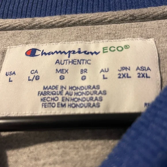 Men’s size large champion blue crew neck - Picture 2 of 3